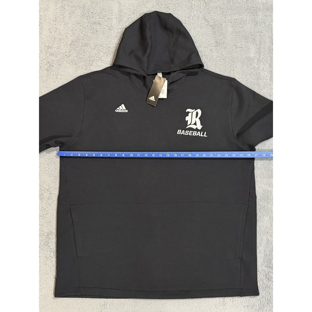 Adidas Team Issued Men's XL Rice University Owls Icon Short Sleeve Hoodie Black - Picture 3 of 11